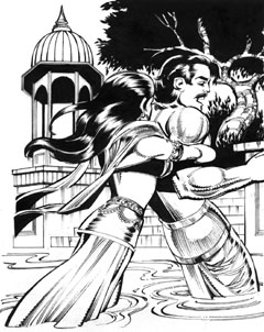 Ulupi kidnaps Arjuna